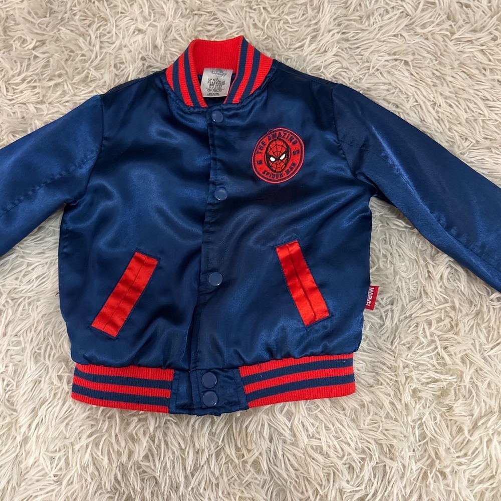 Kids‎ Disney Marvel Spider Man Bomber Jacket Blue Red Size 3T